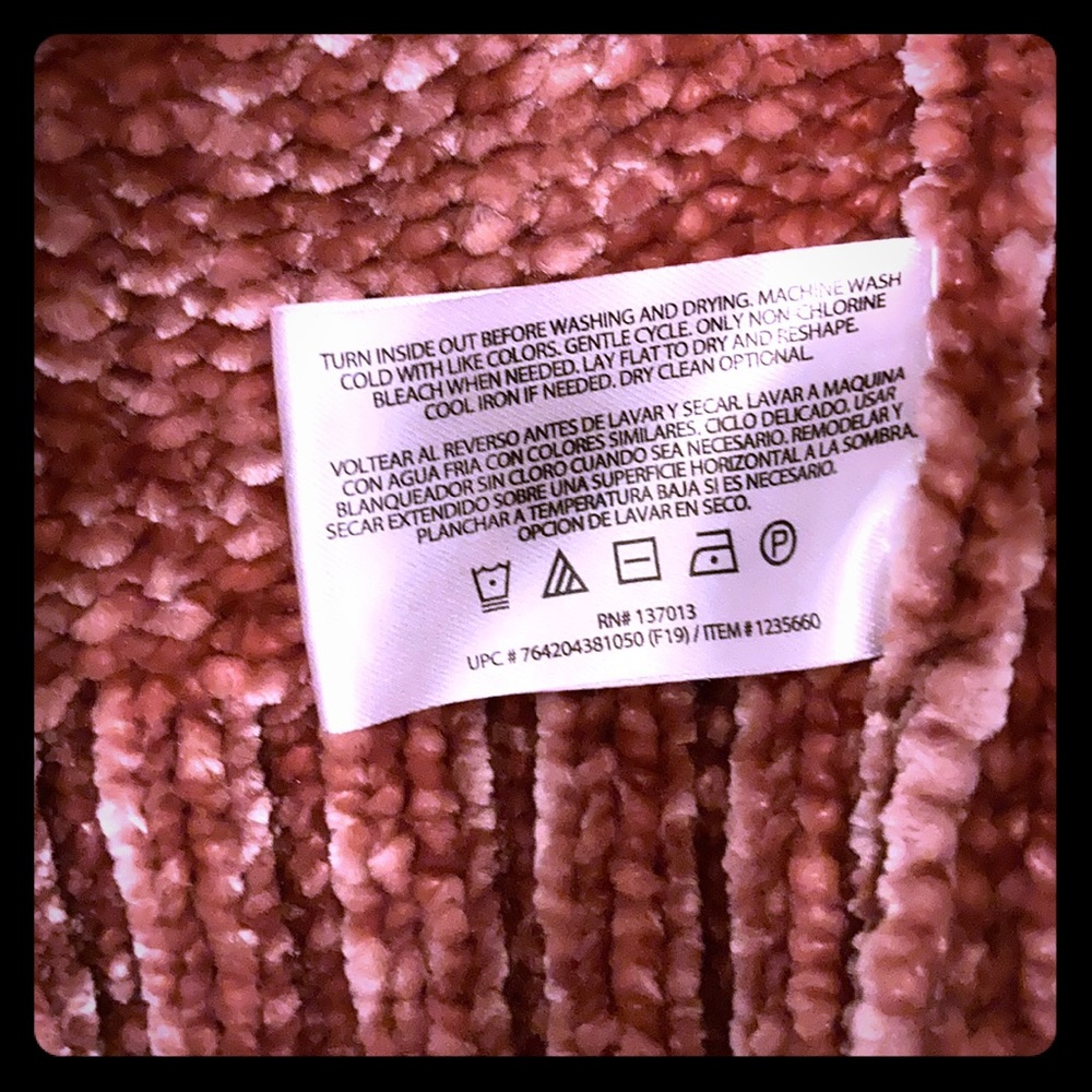 Orvis Jewel Tone Rose Dusty Pink/Silver Color Shift Chenille Soft Relaxed Fit Lg - Picture 7 of 10